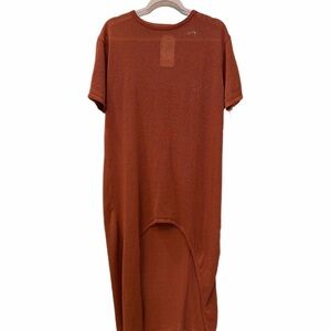 ZARA Rust Knit Asymmetrical Tunic